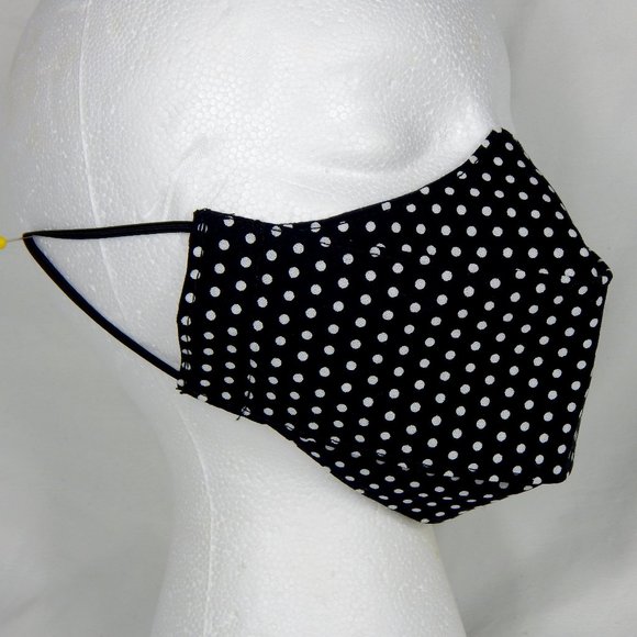 Beautiful Handmade Face Mask Kids 10-16 Yo. polka - Picture 1 of 6